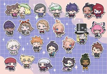6+boys 6+girls :&lt; :d ;) ahoge akari_(pokemon) avery_(pokemon) barry_(pokemon) beanie bede_(pokemon) bianca_(pokemon) black_hair black_hat black_shirt blonde_hair blue_eyes blue_jacket blue_oak bow_hairband brendan_(pokemon) brown_hair calem_(pokemon) cheren_(pokemon) chibi chibi_only closed_eyes closed_mouth crossed_arms curly_hair dark-skinned_male dark_skin eneko_(olavcnkrpucl16a) eyelashes gen_3_pokemon gen_5_pokemon glasses green_hat green_scarf grey_eyes hairband hat hau_(pokemon) holding_hands hop_(pokemon) hugh_(pokemon) jacket klara_(pokemon) marnie_(pokemon) may_(pokemon) multicolored_hair multiple_boys multiple_girls necktie nemona_(pokemon) nintendo one_eye_closed open_clothes open_jacket open_mouth outline pink_hair poke_ball poke_ball_(basic) pokemon pokemon_(creature) pokemon_bw pokemon_bw2 pokemon_dppt pokemon_emerald pokemon_hgss pokemon_legends:_arceus pokemon_legends:_z-a pokemon_lgpe pokemon_oras pokemon_rse pokemon_sm pokemon_sv pokemon_swsh pokemon_xy poochyena purrloin red_hair red_hairband red_hat red_scarf rei_(pokemon) round_eyewear scarf serena_(pokemon) shauna_(pokemon) shirt silver_(pokemon) smile sparkle spiked_hair strap streaked_hair swablu taunie_(pokemon) telekinesis top_hat trace_(pokemon) urbain_(pokemon) white_hairband