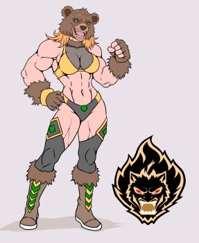 1girl highres muscular muscular_female original solo tagme taroimo_(00120014) wrestler wrestling_outfit