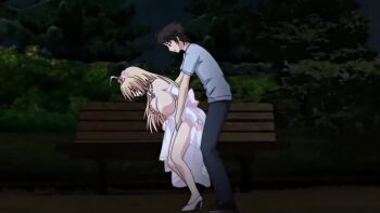 1girl animated animated_gif baka_na_imouto_o_rikou_ni_suru_no_wa_ore_no_xx_dake_na_ken_ni_tsuite bare_shoulders blonde_hair bouncing_breasts breasts brother_and_sister censored closed_eyes clothed_sex cowgirl_position cum cum_in_pussy dress girl_on_top hetero high_heels incest kiss large_breasts mitsui_hana moaning nipples penis saliva sex siblings sound straddling tagme tears tongue tongue_out vaginal video wedding_dress