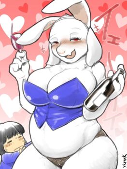 animal_ears artist_request fake_animal_ears furry goat open_mouth playboy_bunny red_eyes toriel undertale utdr_(toby_fox)