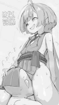 1boy 1girl absurdres blue_archive cunnilingus flat_chest greyscale hetero highres kuragesensei loli monochrome oral pointy_ears sensei_(blue_archive) shuro_(blue_archive)