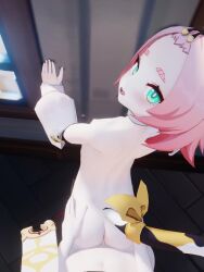 1boy 1girl 3d 3dimm_animations aether_(genshin_impact) against_wall animal_ear_fluff animal_ears animated ankle_boots aqua_eyes arched_back ass bent_over blonde_hair boots bottomless breasts cat_ears cat_girl cat_tail cum cum_in_pussy diona_(genshin_impact) ejaculation facing_away fingernails from_behind genshin_impact highres indoors interior leash loli looking_at_viewer looking_back multiple_views nipples nude penis pink_hair pov pov_crotch pov_hands sex sex_from_behind short_hair small_breasts sound standing tagme tail torso_grab vaginal video zezo