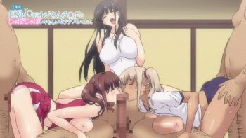 3boys 3girls age_difference animated animated_gif ass black_hair blonde_hair brown_hair censored cheerleader closed_eyes cunnilingus dark_skin doggystyle fat fat_man group_sex gyaru kyonyuu_jk_ga_ojisan_chinpo_to_jupo_jupo_iyarashii_sex_shitemasu licking mature_male multiple_boys multiple_girls niece old old_man older_male_and_younger_female oral penis principal principal_and_student sex sex_from_behind shiny_skin sweat tan tanline teacher_and_student thighs uncle_and_niece vaginal