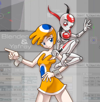 bare_shoulders blender_(software) blue_eyes doll_joints english_text joints juzo-kun os-tan red_eyes watermark