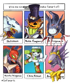 Rule 34 | absurdres, arresterdramon, banchostingmon, banchou, chackmon, delinquent, digimon, digimon (creature), dorugamon, dragon, gloves, green eyes, highres, holsmon, noblepumpmon, scar, spikes