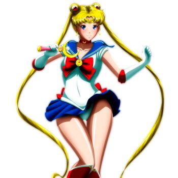 1girl adult_swim bare_shoulders bishoujo_senshi_sailor_moon bishoujo_senshi_sailor_moon_(first_season) bishoujo_senshi_sailor_moon_r bishoujo_senshi_sailor_moon_r:_the_movie bishoujo_senshi_sailor_moon_s bishoujo_senshi_sailor_moon_s_the_movie:_kaguya-hime_no_koibito bishoujo_senshi_sailor_moon_supers bishoujo_senshi_sailor_moon_supers_the_movie:_sailor_9_senshi_shuuketsu!_black_dream_hole_no_kiseki blonde_hair blue_eyes blue_sailor_collar boots bow breasts brooch choker cleavage cowboy_shot crescent_moon double_bun earrings elbow_gloves gloves grimbyslayer hair_bun hair_ornament highres holding holding_wand jewelry leotard long_hair looking_at_viewer magical_girl medium_breasts moon moon_stick_(sailor_moon) navel open_mouth red_bow red_choker sailor_collar sailor_moon sailor_senshi_uniform school_uniform serafuku simple_background solo standing stomach thigh_gap tiara toei_company toonami transformation_brooch_(sailor_moon) transparent_background tsukino_usagi twintails underwear underwear_only very_long_hair viz_media wand white_gloves