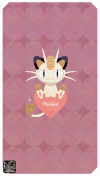 animal_focus cat character_name closed_mouth gen_1_pokemon heart highres looking_at_viewer meme_(sleepsheep) meowth nintendo no_humans pokemon pokemon_(creature) pokemon_focus smile tail whiskers