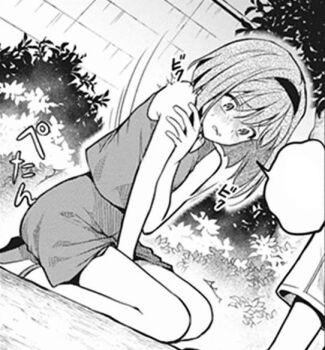 1girl ^^^ aroused bush collared_shirt collared_vest constricted_pupils dutch_angle flat_chest flats full_body greyscale hairband hand_on_own_crotch hara_tsumoi kono_shima_ni_wa_midara_de_jaaku_na_mono_ga_sumu monochrome non-web_source on_ground seiza shirt short_hair sitting skirt sleeveless sleeveless_shirt speech_bubble vest wavy_mouth yoruto_umi