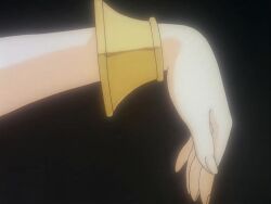 1girl amv animated anime_screenshot armband ass_shake audible_music belly_dancer bikini curvy dancing erola_suppaatoka flexible honoo_no_labyrinth looking_at_viewer music music_video panties purple_hair ryona simple_background solo sound source_request swimsuit thong thong_bikini underwear video wide_hips wristband