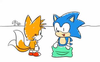 animated blanket blonde_hair blue_fur blue_hair chana comforting crying fox gloves hedgehog hug multiple_tails running sega shoes smile socks sonic_(series) sonic_the_hedgehog sonic_the_hedgehog_(classic) sonic_the_hedgehog_2 surprised tagme tail tailchana tails_(sonic) tears trick two_tails video worried yellow_fur