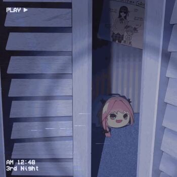 1boy :d akemi_homura anatomy_of_a_gamer_(meme) animated astolfo_(fate) astolfo_monster_cosplay_(meme) braid can character_doll crossdressing crossdressing_(mtf) doll drink_can energy_drink fang fate/grand_order fate_(series) five_nights_at_freddy's five_nights_at_freddy's_4 hair_ribbon haunted_astolfo_bean_plush holding holding_can kaname_madoka khyle. long_hair mahou_shoujo_madoka_magica male_focus meme monster_energy open_mouth pink_hair pink_skirt pleated_skirt ribbon skin_fang skirt smile stuffed_toy tagme thighhighs trap video white_thighhighs