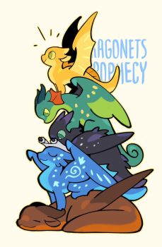 Rule 34 | :3, animal focus, aqua eyes, baby animal, chibi, chibi only, clay (wings of fire), closed eyes, dragon, english text, flat color, from side, glory (wings of fire), green eyes, hashtag-only commentary, highres, horns, human tower, mudwing (wings of fire), nightwing (wings of fire), no humans, object on head, rainwing (wings of fire), rehtaef, sandwing (wings of fire), scroll, seawing (wings of fire), simple background, stacking, starflight (wings of fire), sunny (wings of fire), tsunami (wings of fire), western dragon, white background, wings, wings of fire