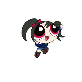 Rule 34 | 1girl, arm up, black hair, black socks, blue jacket, blue skirt, bow, bowtie, brown shoes, chibi, chibi only, full body, game asset, green bow, green bowtie, jacket, long sleeves, love live!, love live! school idol festival, love live! school idol project, miniskirt, official art, open mouth, otonokizaka school uniform, parody, powerpuff girls, powerpuff girls (style), red eyes, school uniform, shoes, short hair, simple background, skirt, smile, socks, solo, style parody, tachi-e, third-party source, transparent background, twintails, yazawa nico