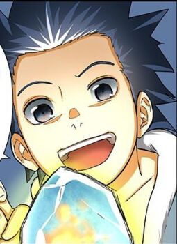 1boy bad_tag colored_skin diamond grey_eyes happy helmet lu_piao male male_focus manga_illustration manga_page tales_of_demons_and_gods tunic white_skin