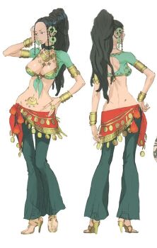 1girl ass breasts butt_crack chunsoft dancer dimples_of_venus groin high_heels jewelry kyokugen_dasshutsu kyokugen_dasshutsu:_9_jikan_9_nin_9_no_tobira large_breasts lowleg navel navel_piercing pants piercing tagme yashiro_(kyokugen_dasshutsu)