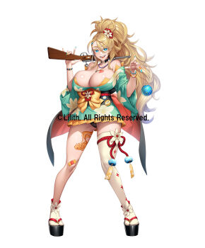 Rule 34 | 1girl, blonde hair, breasts, highres, large breasts, lilith-soft, long hair, natalie fletcher, shindol, taimanin (series), taimanin rpgx