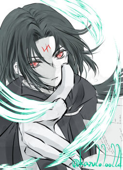 Rule 34 | 1boy, bishounen, book, closed mouth, commentary request, facial mark, fire emblem, fire emblem: path of radiance, forehead mark, highres, kazu20200224, long hair, looking at viewer, male focus, nintendo, red eyes, solo, soren (fire emblem), twitter username