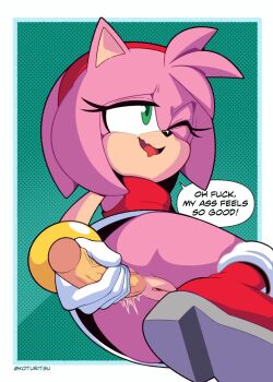 1girl amy_rose anal ass green_eyes highres loli penis pussy sex sonic_(series)
