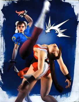 capcom chun-li non-web_source ryona shiranui_mai street_fighter