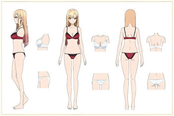 1girl marin_kitagawa official_art reference_sheet sono_bisque_doll_wa_koi_wo_suru