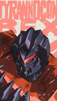 1girl character_name jurassic_park looking_down making-of_available marble-v mecha open_hand predacon robot science_fiction solo transformers tyrannocon_rex upper_body visor