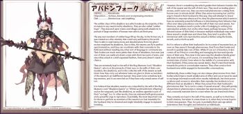 1girl abaddon_folk_(monster_girl_encyclopedia) alternate_language antennae arthropod_girl breasts character_name character_profile claws covered_erect_nipples english_text extra_arms hard-translated insect_wings japanese_text kenkou_cross leotard monster_girl monster_girl_encyclopedia navel official_art polearm red_eyes see-through_clothes see-through_leotard small_breasts solo spear thick_thighs thighs third-party_edit translated underwear weapon white_hair wings