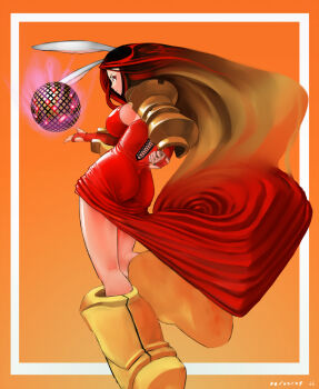 Rule 34 | 1girl, animal ears, character request, female focus, from behind, looking back, pixiv fantasia, pixiv fantasia 1, rabbit ears, red eyes, ryao, solo