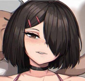 1boy 1girl biting_own_lip ela_angraeni_(revian_samuel_dani) face_focus implied_sex original rev60