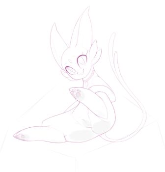 Rule 34 | 1girl, :3, against glass, animal collar, animal focus, animal sexualization, ass, cleft of venus, collar, espeon, female focus, forehead jewel, forked tail, from below, full body, gen 2 pokemon, happy, kekitopu, looking at viewer, nintendo, open mouth, pawpads, pokemon, pokemon (creature), pussy, raised eyebrows, simple background, sitting, sketch, smile, solo, tail, uncensored, white background