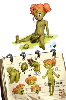 1futa absurdres bar_censor belly butt_crack censored reference_sheet erection feet flaccid floating_hands flower foreskin frog futanari grass highres large_penis large_testicles loincloth loli navel nipples notched_ear nude orange_hair orc payaazz penis pig_tail pointy_ears pout pulling_tongue ruler sitting sketch sketchbook smile standing star_(symbol) tail testicles thighs tongue tongue_out tooth_sticking_out_of_mouth yellow_eyes zzz