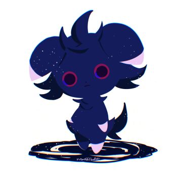 :| closed_mouth dot_nose espurr full_body gen_6_pokemon highres nama86 nintendo no_humans pokemon pokemon_(creature) pokemon_focus red_eyes standing thousand_yard_stare white_background wide-eyed