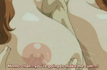 00s ane_to_boin animated animated_gif breasts brown_hair hanamaru_momoko huge_breasts lactation large_breasts lowres nipples paizuri penis uncensored