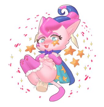 1girl animal_ears ass blush bottomless bow cape cat cat_ears cat_girl cat_tail chibikemo cum cum_in_pussy disembodied_penis earrings female_focus furry furry_female heart heart-shaped_pupils jewelry kemonoci konami makeup open_mouth penis performapal_whim_witch star_(symbol) symbol-shaped_pupils tail uncensored yu-gi-oh! yu-gi-oh!_arc-v