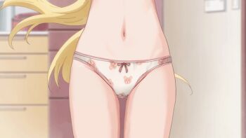 1girl animated animated_gif blonde_hair bouncing_breasts breasts dosanko_gal_wa_namaramenkoi fuyuki_minami gyaru kogal large_breasts non-web_source nude_filter third-party_edit