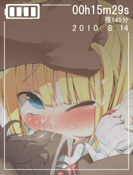 1girl aburisamon ahegao bad_id bad_pixiv_id blonde_hair blue_eyes blush cum cum_in_mouth cum_in_nose cum_on_body cum_on_hair dark-skinned_male dark_penis dark_skin dated deepthroat emilie_de_rochefort facial fellatio fingerless_gloves forced gloves grabbing_another&#039;s_hair hetero holding_another&#039;s_hair interracial loli male_pubic_hair oral penis pubic_hair rape recording solo_focus tears tekken time viewfinder wince
