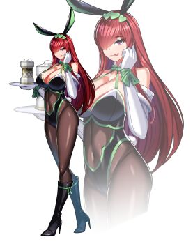 1girl breasts erza_scarlet fairy_tail large_breasts long_hair red_hair smile