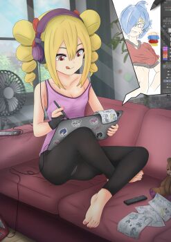 1girl absurdres blonde_hair drill_hair hair_between_eyes highres kaschmatz matz_(kaschmatz) original twin_drills