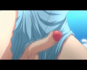 2boys against_wall anal androgynous animated animated_gif anime_screenshot ass blue_eyes blue_hair blush censored clothes_lift crossdressing crossdressing_(mtf) cum cum_in_ass dress dress_lift ejaculating_while_penetrated ejaculation erection long_hair male_focus male_penetrated multiple_boys natsuki_(natsuyasumi.) natsuyasumi. penis po-ju sex shota tan tanline yaoi yuu_(natsuyasumi.)