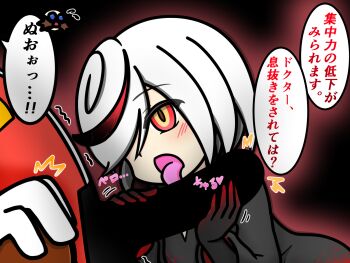 1boy 1girl 2022 20s age_difference artificial_intelligence black_background black_cloak blush censored cloak dr._eggman erection faceless faceless_male father_and_daughter fellatio hair_over_one_eye hetero highres interspecies japanese_text licking licking_penis loli mature_male older_male_and_younger_female open_mouth oral pale_skin penis penis_out red_eyes sage_(sonic) sega short_hair solo_focus sonic_(series) sonic_frontiers tongue tongue_out trembling tubatya white_hair