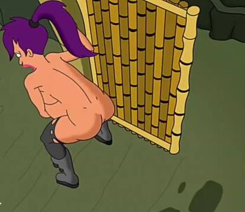 1girl anal_expulsion animated anus cum cum_in_ass excessive_cum female_focus futurama long_hair nikisupostat nude one-eyed ponytail purple_hair sound stomach tagme turanga_leela video
