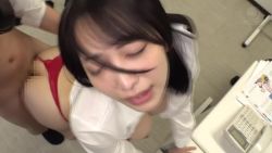 1boy 1girl animated anus asian ass barefoot bouncing_breasts bra bra_pull breasts censored clothes_pull clothing_aside fellatio girl_on_top hetero huge_ass japanese_(nationality) jav large_breasts lipstick lulu-169 makeup mizuki_yayoi navel nipples office_lady oral panties panties_aside pants panty_peek penis photo_(medium) real_life red_bra red_panties sex sound spread_ass squatting straddling thong underwear vaginal video