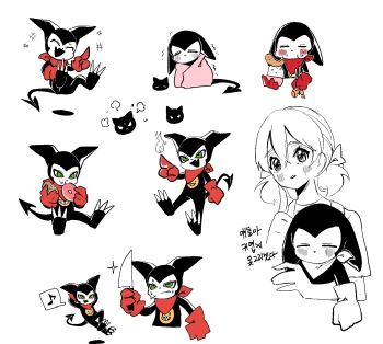 ai_(digimon) demon demon_boy digimon digimon_tamers gloves highres imp impmon keemon multiple_views scarf