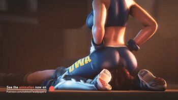 2girls 3d asphyxiation ass ass_shake blonde_hair boots breasts brown_hair catfight crossover dead_or_alive dead_or_alive_5 defeat domination dominatrix femdom fight fighting fingerless_gloves forced gloves hands_on_own_hips kazama_asuka midriff multiple_girls pants pinned restrained ryona sexually_suggestive short_hair sitting sitting_on_face sitting_on_person smirk smother tekken tekken7wallpapers tekken_7 thighs tight_clothes tight_pants tina_armstrong unconscious wrestler wrestling wrestling_outfit wrestling_ring yuri