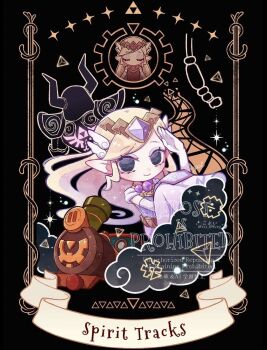 1girl bead_necklace beads blonde_hair chibi chibi_only closed_eyes co_09vrg copyright_name dress elbow_gloves fake_horns gem gloves helmet highres horned_helmet horns jewelry long_dress long_hair looking_at_viewer necklace nintendo pointy_ears princess_zelda purple_dress purple_gemstone salute sidelocks smile swept_bangs the_legend_of_zelda the_legend_of_zelda:_spirit_tracks tiara train white_gloves winged_hair_ornament