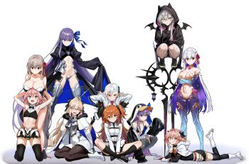 2boys 6+girls aesc_(fate) aesc_(savior)_(fate) ahoge animal_hood armlet armor armored_boots armored_dress astolfo_(fate) astolfo_(saber)_(fate) astolfo_(saber)_(first_ascension)_(fate) asymmetrical_bangs bare_shoulders belt bikini bikini_armor black_bikini black_bow black_dress black_gloves black_hands black_jacket black_shirt black_skirt black_thighhighs blonde_hair blue_bow blue_eyes blue_hair blue_ribbon blue_skin blush body_markings boots bow bowtie braid braided_ponytail breastplate breasts brown_pantyhose cape chaldea_uniform choker circlet cleavage cloak closed_eyes collar collared_shirt colored_extremities colored_inner_hair colored_skin crop_top cropped_jacket crossed_arms crossed_bangs crotch_plate demon_girl demon_horns demon_wings detached_sleeves dress dual_persona durga_(fate) durga_(first_ascension)_(fate) ear_piercing earrings elbow_gloves fate/grand_order fate_(series) faulds flower fujimaru_ritsuka_(female) fur-trimmed_cape fur-trimmed_cloak fur_trim gauntlets gloves green_eyes grey_hair hair_between_eyes hair_bow hair_intakes hair_ornament hair_ribbon hair_scrunchie high_heel_boots high_heels highres hood hood_up horns i.f.s.f jacket jewelry kama_(adult)_(fate) kama_(assassin)_(third_ascension)_(fate) kama_(fate) kama_(third_ascension)_(fate) kneeling large_breasts lilith_(fate) lilith_(first_ascension)_(fate) long_hair long_sleeves looking_at_viewer lotus low_twintails lying medium_breasts meltryllis meltryllis_(fate) meltryllis_(swimsuit_lancer)_(fate) meltryllis_(swimsuit_lancer)_(first_ascension)_(fate) metal_collar midriff multicolored_hair multiple_boys multiple_girls navel necktie olga_marie_animusphere olga_marie_animusphere_(unbeast) on_stomach open_mouth orange_eyes orange_hair orange_scrunchie oversized_object pantyhose penguin_hood piercing pink_hair ponytail prosthesis prosthetic_leg purple_eyes purple_hair red_eyes red_gloves ribbon scissors scrunchie shirt shoes single_horn sitting skirt sleeves_past_fingers sleeves_past_wrists small_breasts smile sneakers squatting streaked_hair swimsuit thigh_strap thighhighs thighlet twintails two-tone_hair very_long_hair white_cape white_cloak white_dress white_hair white_shirt wide_sleeves wings