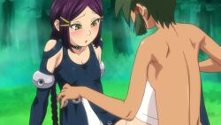 1boy 1girl animated anus ass audible_speech blush braid breasts bulge censored closed_eyes clothed_female_nude_male clothing_aside collar cowgirl_position crossed_legs cum cum_in_pussy cum_on_body demon_girl developing_erection erection erection_under_clothes female_orgasm flat_chest folded foreskin foreskin_pull gojou_(secret_journey) green_hair groping_breast guided_penetration hair_ornament hand_on_another&#039;s_chest hand_on_another&#039;s_head hands_on_breasts happy_sex hetero highres hug japanese_audio leg_lock legs_apart licking medium_penis missionary mosaic_censoring nature nipple_stimulation nude one-piece_swimsuit one_eye_closed open_mouth oral orgasm orgasm_denial penis petite purple_hair pussy revealing_clothes rubbing_crotch secret_journey sex skindentation small_breasts sound spread_pussy squeezing straddling sweat swimsuit swimsuit_aside tan tanline trap trap_on_female twin_braids vaginal video wide_hips x-ray yellow_eyes