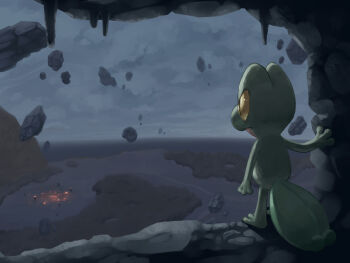 Rule 34 | 00s, cave, chunsoft, gen 3 pokemon, nature, night, nintendo, no humans, pokemon, pokemon (creature), pokemon mystery dungeon, pokemon mystery dungeon: explorers of time/darkness/sky, scenery, tori otoko, torio (mocd1985), treecko