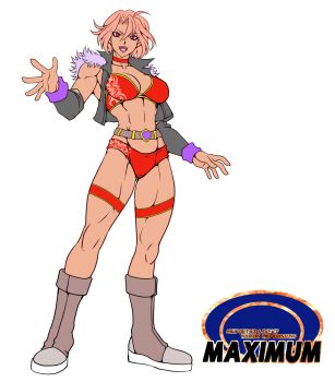 1girl boots choker muscular muscular_female original solo tagme taroimo_(00120014) wrestler wrestling_outfit