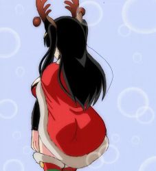 1girl 20s animal_ears animated antlers armband artistic_error ass bell bikini bikini_top_lift black_armband black_eyes black_hair black_nails blunt_bangs bouncing_breasts breasts breasts_out bridal_gauntlets bubble bubble_background cape christmas christmas_ornaments cleavage clothes_lift dated deer_ears english_text fake_animal_ears female_focus finger_to_mouth fire_emblem fire_emblem_awakening fire_emblem_heroes fur-trimmed_legwear fur_trim hair_ornament hand_on_own_hip heart holding horns jiggle large_breasts lewdamone blue_background long_hair looking_at_viewer lowleg lowleg_bikini matching_hair/eyes misspelling nail_polish navel nintendo nipples official_alternate_costume one_eye_closed red_bikini red_legwear reindeer_antlers revealing_clothes santa_bikini santa_costume seductive_smile self_exposure smile solo speech_bubble standing swimsuit talking talking teasing tharja_(fire_emblem) looking_back two_side_up uncensored underwear video waving wink