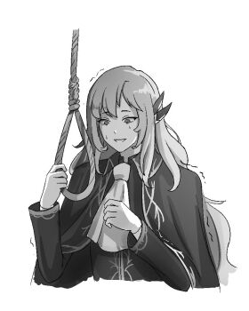 Rule 34 | 1boy, argalia (project moon), ascot, cape, collared jacket, dolsig ilangnolja, gloves, greyscale, hands up, imminent suicide, jacket, library of ruina, long hair, long sleeves, monochrome, noose, open mouth, project moon, protected link, sidelocks, simple background, smile, solo, sweat, very long hair